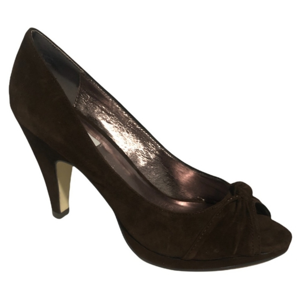 Steve Madden Princi Suede Peep Toe Pumps Size 7.5